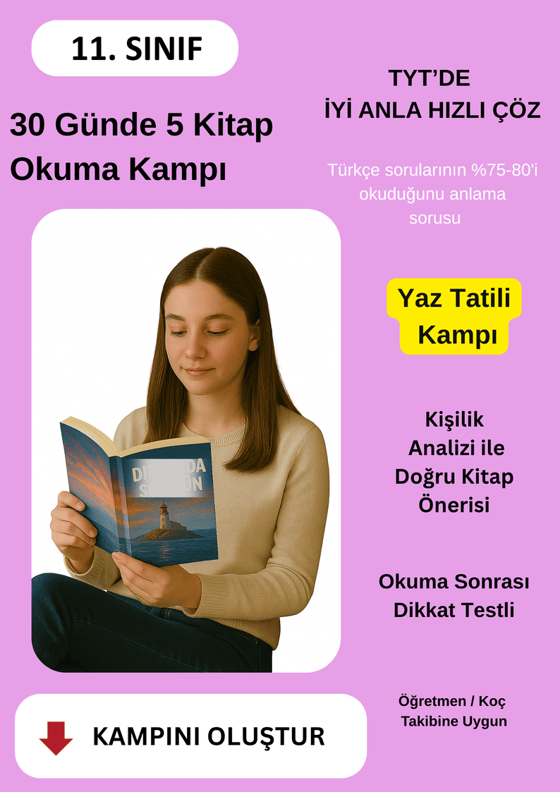 30 Günde 5 Kitap Okuma Yaz Tatili Kampı