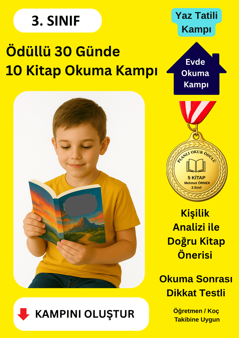 Madalya Ödüllü 30 Günde 10 Kitap Okuma Yaz Tatili Kampı