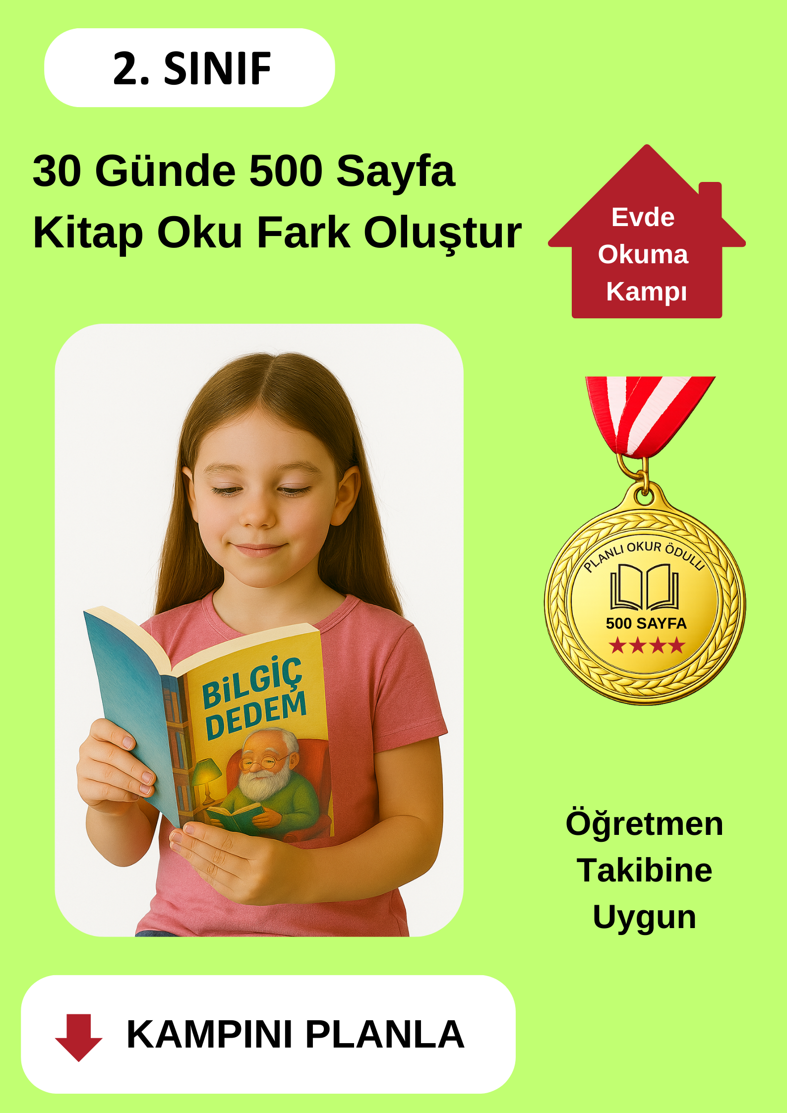 30 Günde 500 Sayfa Kitap Okuma Kampı (MADALYA ÖDÜLLÜ)