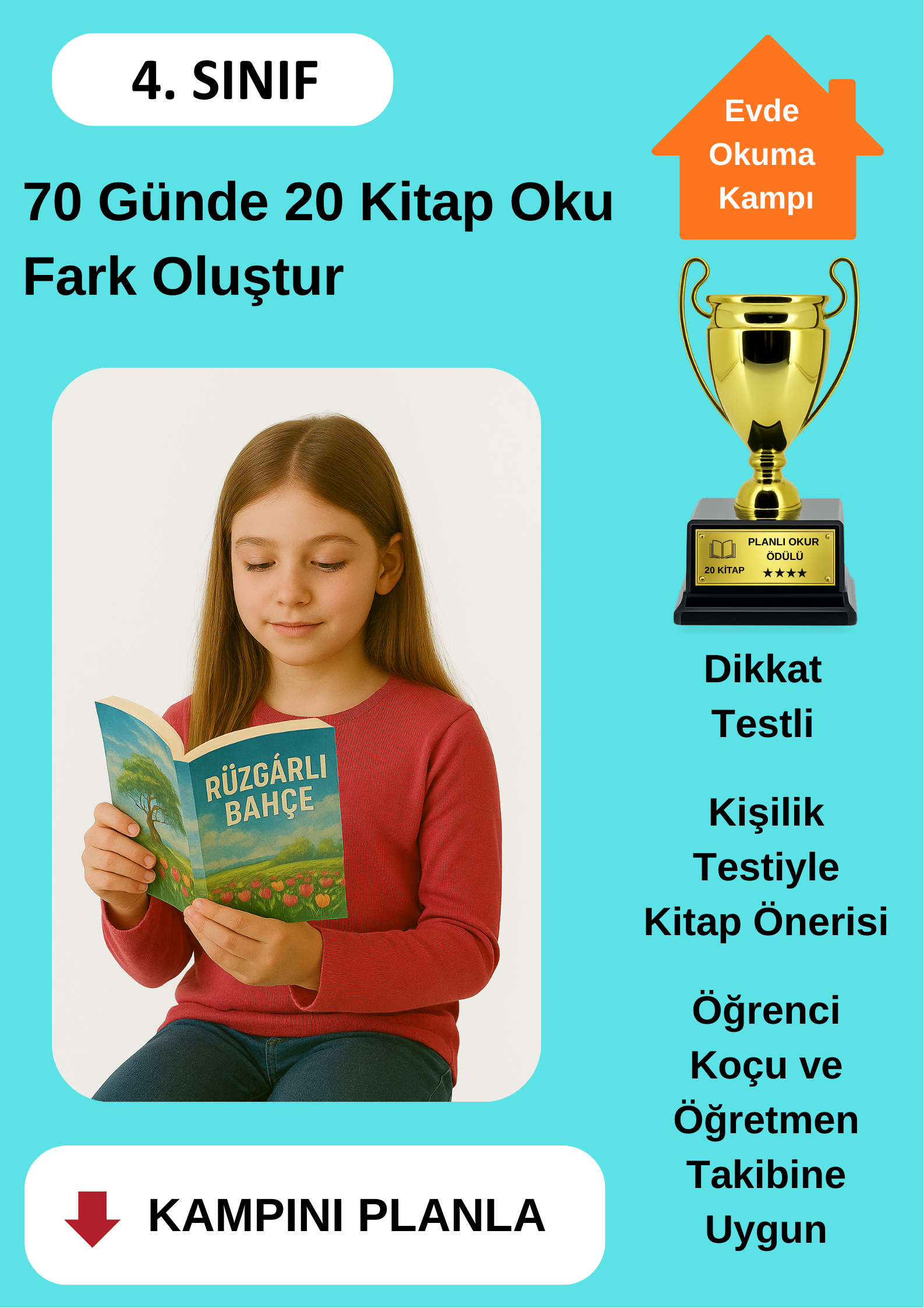 70 Günde 20 Kitap Okuma Kampı (KUPA ÖDÜLLÜ)