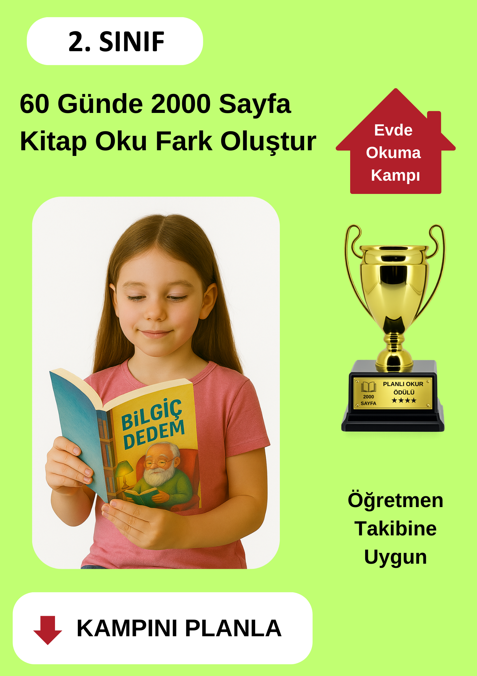 60 Günde 2000 Sayfa Kitap Okuma Kampı (KUPA ÖDÜLLÜ)