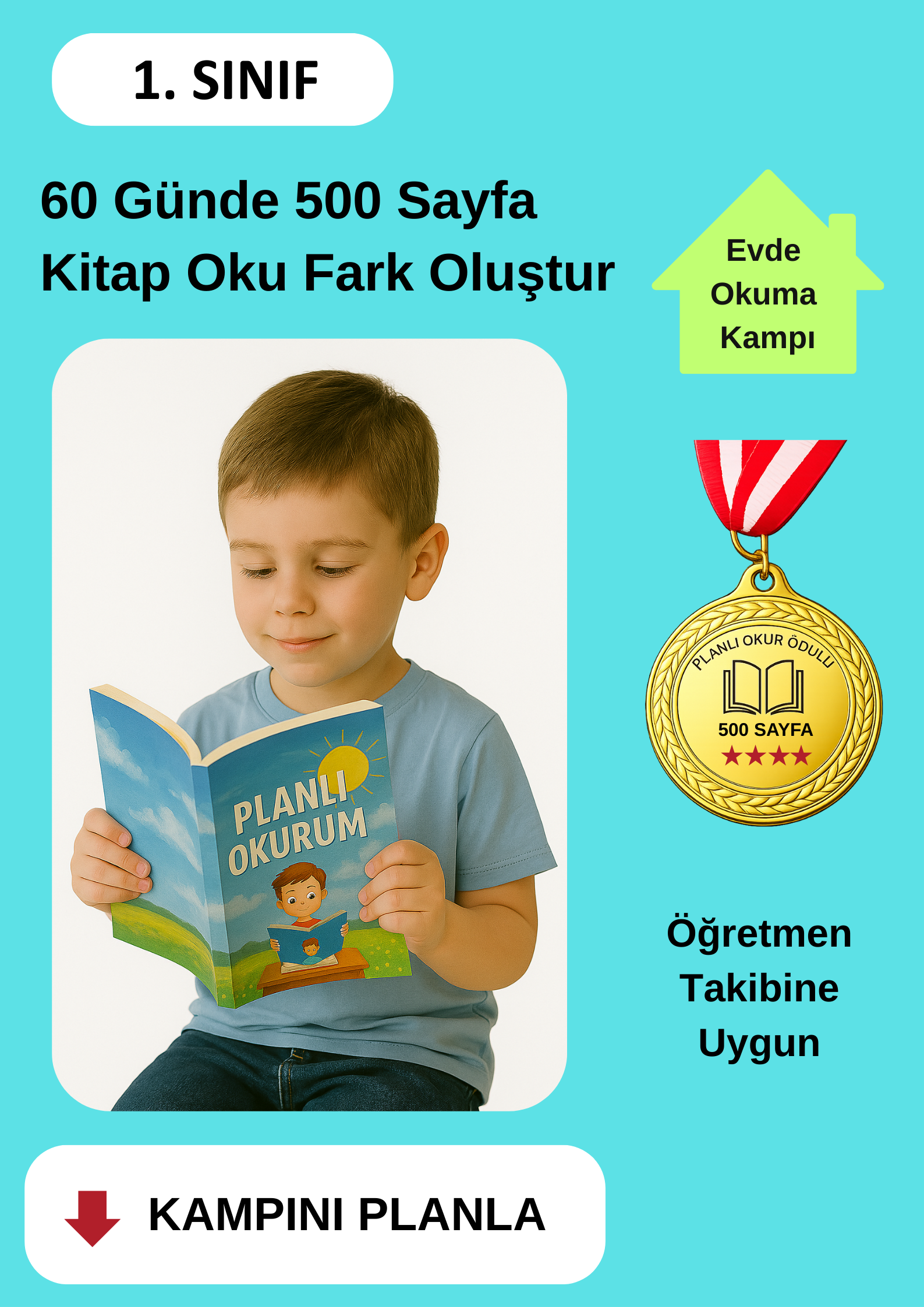 30 Günde 500 Sayfa Okuma Kampı (MADALYA ÖDÜLLÜ)