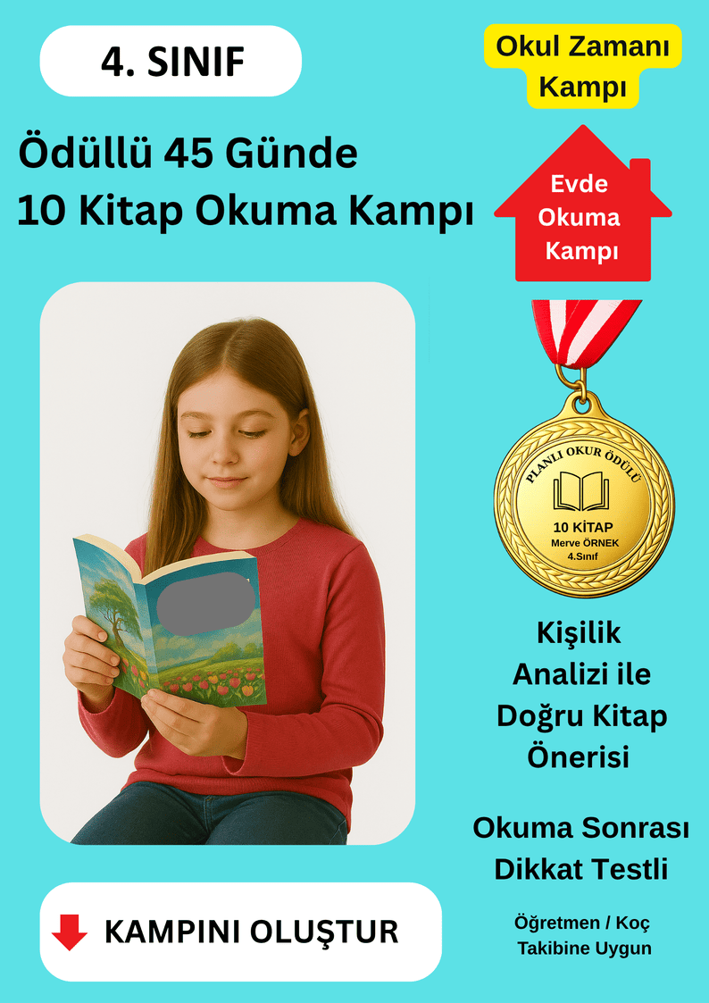 Madalya Ödüllü 45 Günde 10 Kitap Okuma Kampı