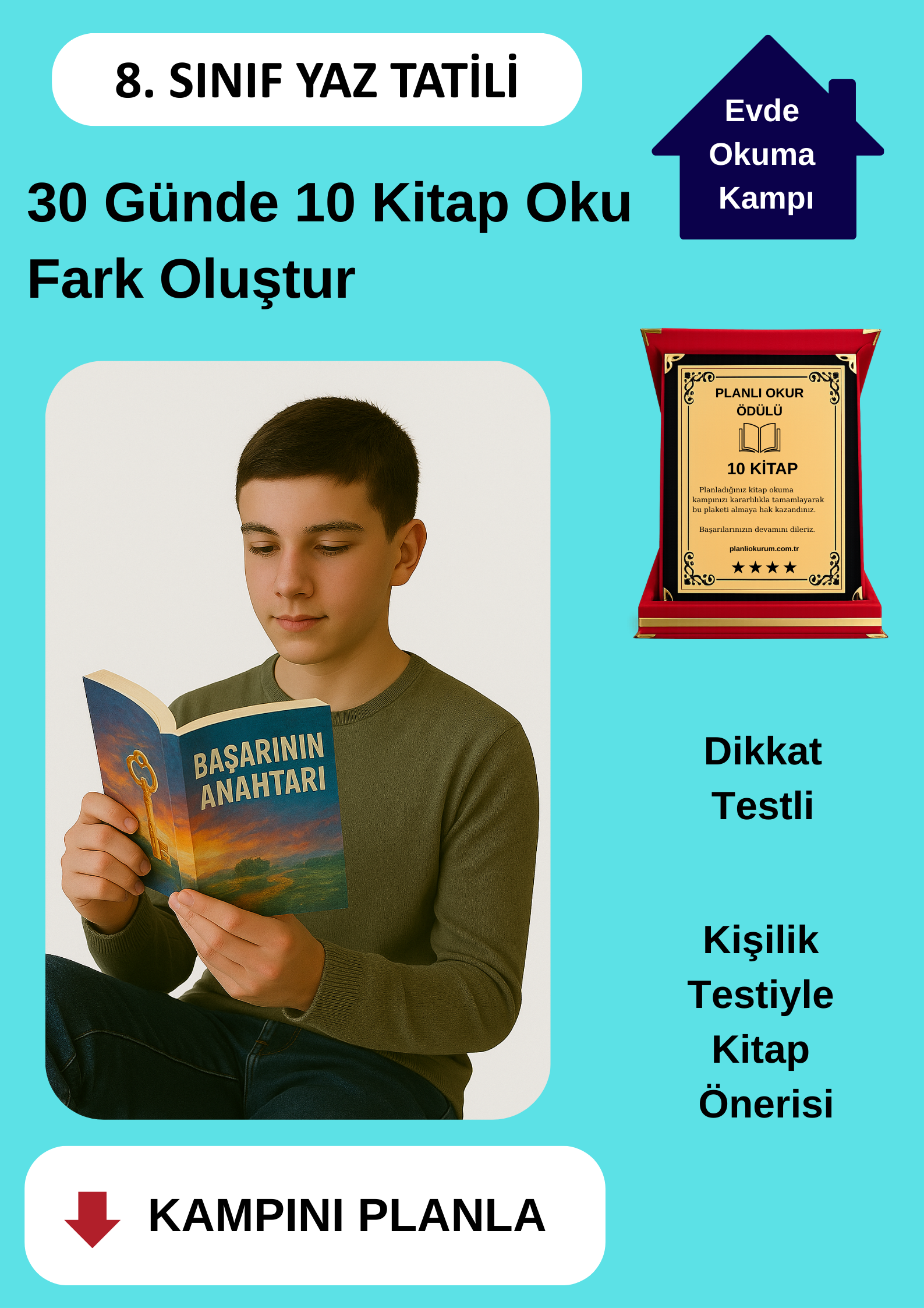 30 Günde 10 Kitap Okuma Kampı (PLAKET ÖDÜLLÜ)
