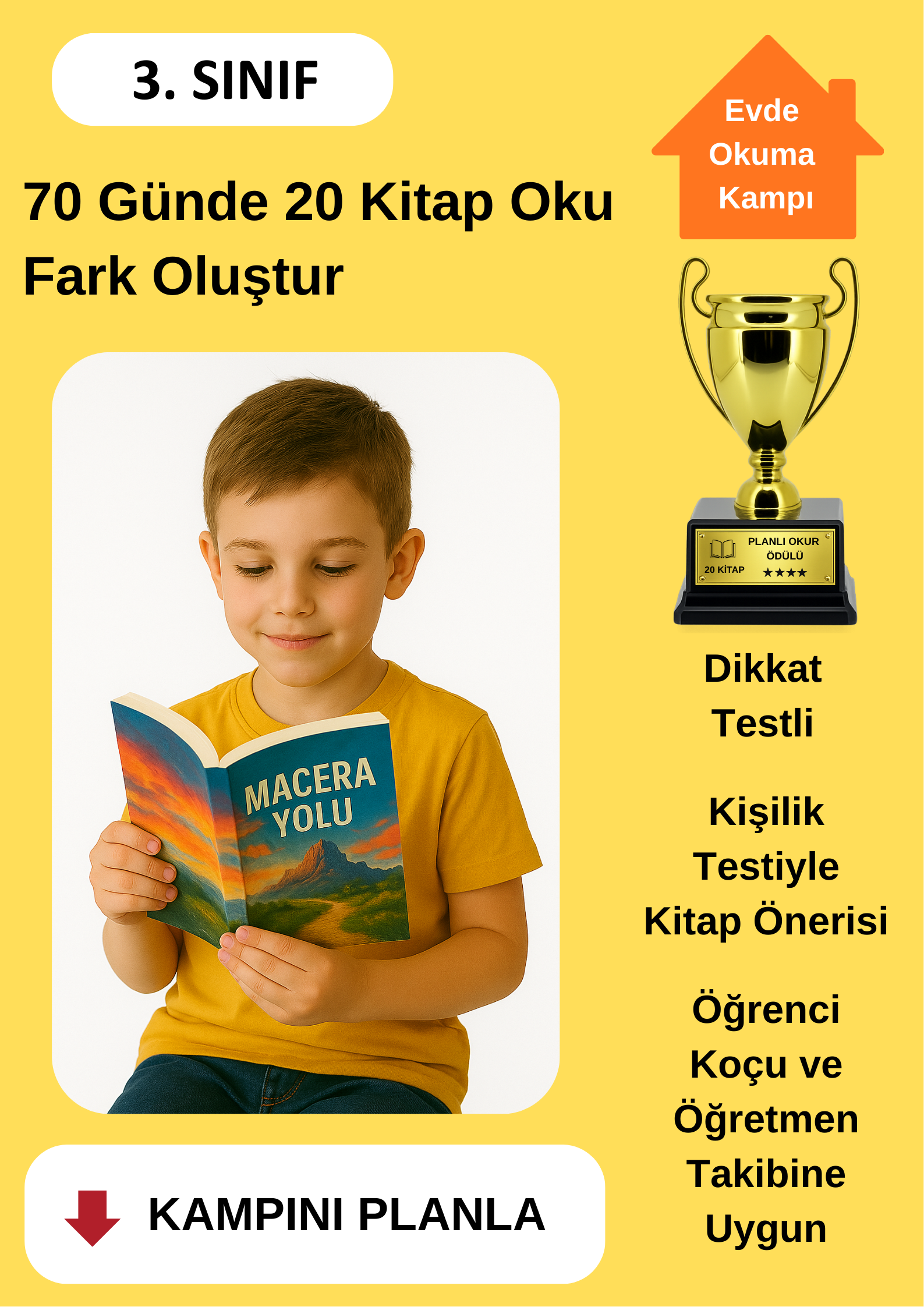 70 Günde 20 Kitap Okuma Kampı (KUPA ÖDÜLLÜ)